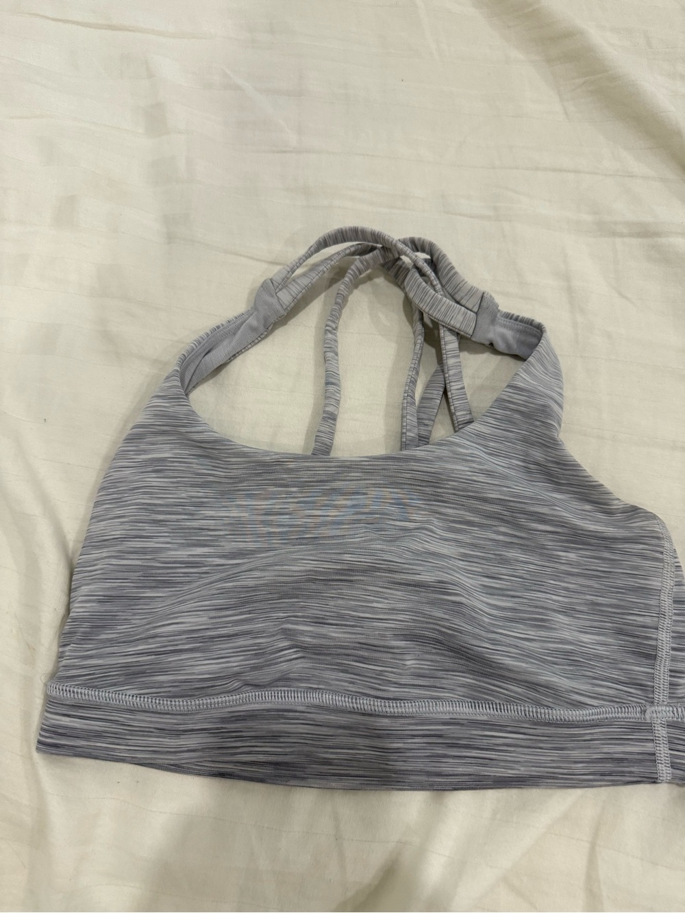 lululemon athletica Light Grey Space-Dye Strappy Sports Bra